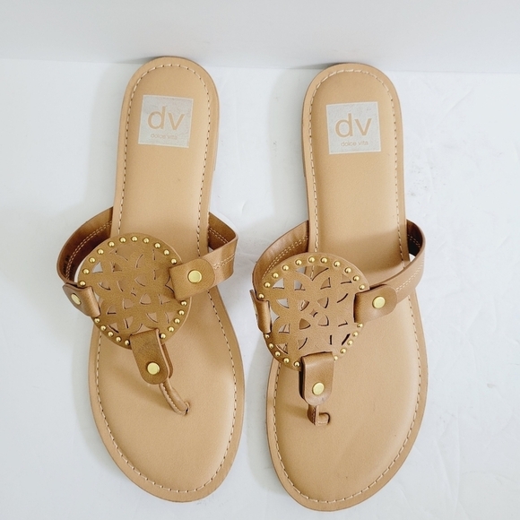 NEW DV by Dolce Vita Pandora Footbed Brown Sandals Size 9.5 - Picture 1 of 6